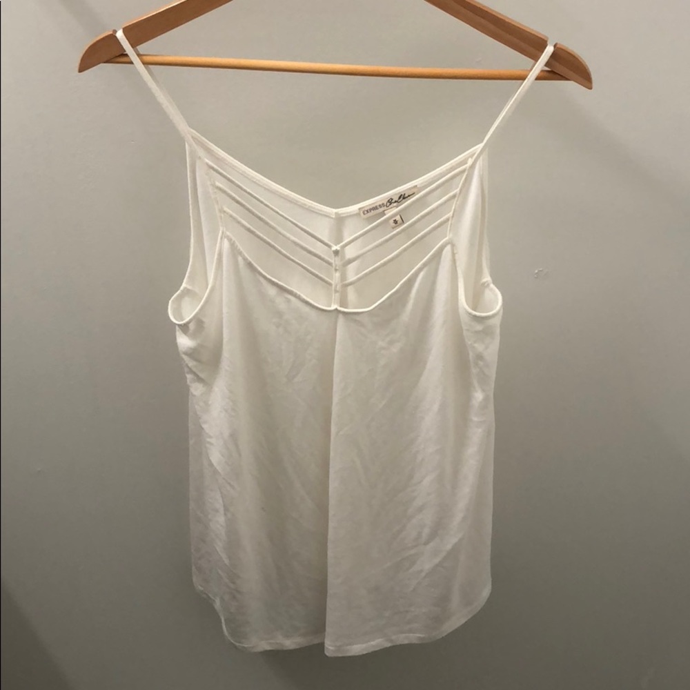 Light cream colored strapped fashion tank top